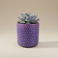 Load image into Gallery viewer, (lavender)
Lavender ceramic beaded planter made with ashes, a handcrafted memorial artwork by Ahava Memorials evoking serenity and lasting connection.