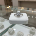 Load image into Gallery viewer, "Comforting Light" Cushion Cut w/ Cubic Zirconia Halo 6.4x6.4mm My Crystal Companion