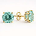 Load image into Gallery viewer, "Soothing Whispers" Portuguese Cut Pierced Earrings 5mm My Crystal Companion