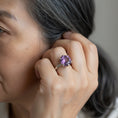 Load image into Gallery viewer, "Circle of Life" Round Portuguese Cut Ring 10mm My Crystal Companion