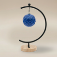 Load image into Gallery viewer, (Agate Blue)
Agate blue ceramic facet ornament made with ashes, a handcrafted memorial art piece symbolizing calm and remembrance.
