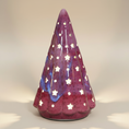 Load image into Gallery viewer, (sunstone red)
Sunstone red large ceramic Starlight Tree made with ashes, a handcrafted cremation memorial by Ahava Memorials radiating warmth and remembrance through glowing stars.