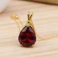 Load image into Gallery viewer, "Peaceful Memories" Pear Cut Pendant 16x12mm My Crystal Companion