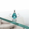 Load image into Gallery viewer, "Peaceful Memories" Pear Cut Pendant 16x12mm My Crystal Companion