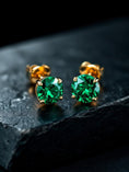 Load image into Gallery viewer, "Soothing Whispers" Portuguese Cut Pierced Earrings 5mm My Crystal Companion