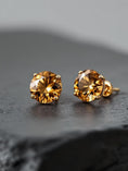 Load image into Gallery viewer, "Soothing Whispers" Portuguese Cut Pierced Earrings 5mm My Crystal Companion