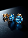 Load image into Gallery viewer, "Soothing Whispers" Portuguese Cut Pierced Earrings 5mm My Crystal Companion