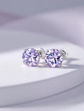 Load image into Gallery viewer, "Soothing Whispers" Portuguese Cut Pierced Earrings 5mm My Crystal Companion