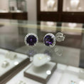 Load image into Gallery viewer, "Soothing Whispers" Portuguese Cut Pierced Earrings 5mm Sterling silver w/ CZ Halo My Crystal Companion