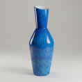 Load image into Gallery viewer, (agate blue)
Agate blue ceramic cremation memorial vase made with ashes, a handcrafted modern tribute by Ahava Memorials.