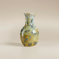 Load image into Gallery viewer, (jasper gold)
Jasper gold ceramic bud vase made with ashes, radiating warmth and light as a handcrafted cremation memorial.