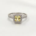 Load image into Gallery viewer, "Comforting Light" Cushion Cut w/ Cubic Zirconia Halo 6.4x6.4mm My Crystal Companion