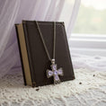 Load image into Gallery viewer, "Tranquility Cross" Pendant 5 stones, Overall size 28x22.3mm My Crystal Companion