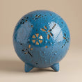 Load image into Gallery viewer, (agate blue)
Agate blue ceramic cremation memorial light made with ashes, reflecting serenity and lasting connection.