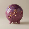 Load image into Gallery viewer, (sunstone red)
Rich sunstone red ceramic cremation memorial light made with ashes, representing love and devotion.
