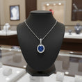 Load image into Gallery viewer, "Eternity" Oval Pendant with Halo 7x5mm My Crystal Companion