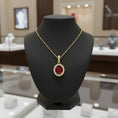 Load image into Gallery viewer, "Eternity" Oval Pendant with Halo 7x5mm My Crystal Companion