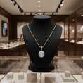 Load image into Gallery viewer, "Eternity" Oval Pendant with Halo 7x5mm My Crystal Companion