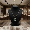 Load image into Gallery viewer, "Eternity" Oval Pendant with Halo 7x5mm My Crystal Companion