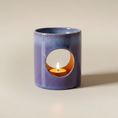 Load image into Gallery viewer, (Lavender)
Lavender ceramic candle holder made with ashes, handcrafted by Ahava Memorials to evoke peace and serenity.