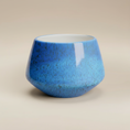 Load image into Gallery viewer, (agate blue)
Agate blue ceramic tulip vase made with ashes, handcrafted by Ahava Memorials as a peaceful memorial artwork.