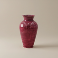 Load image into Gallery viewer, (sunstone red)
Gloria Vase by Ahava Memorials — handcrafted ceramic cremation memorial in a rich sunstone red glaze made with ashes, representing enduring love, strength, and devotion.