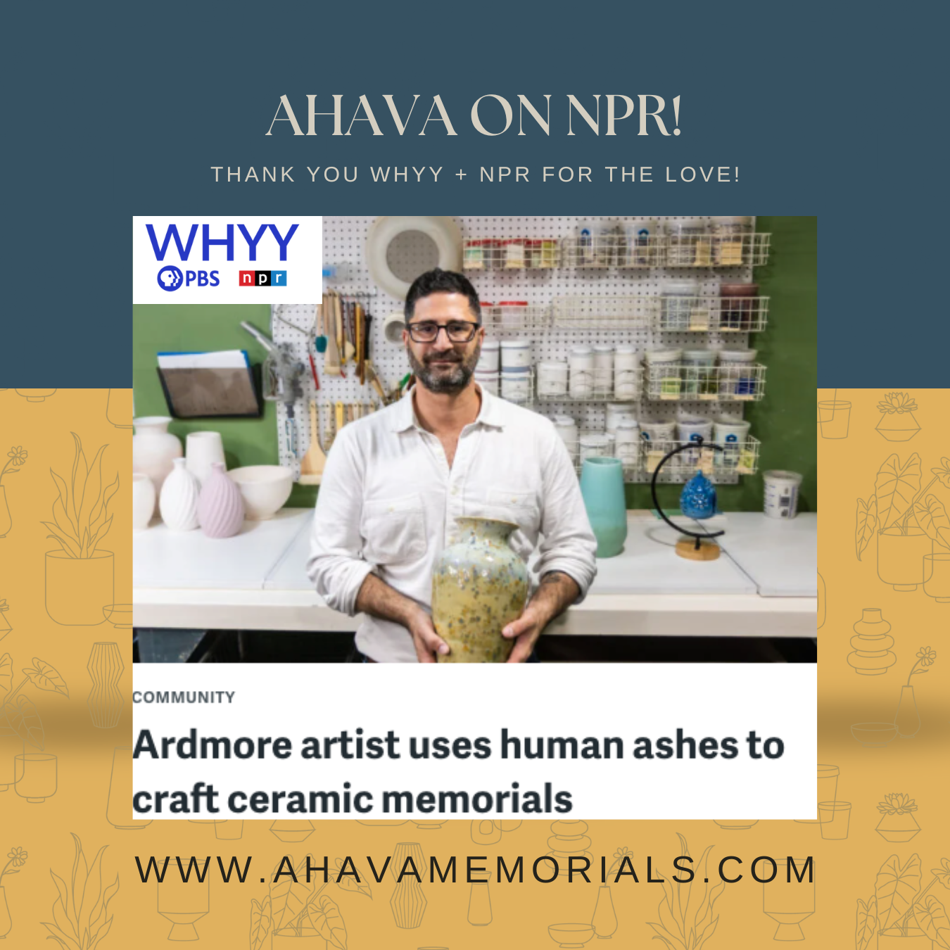 A personal milestone: Ahava Memorials on NPR