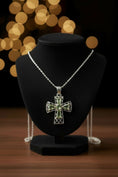 Load image into Gallery viewer, "Tranquility Cross" Pendant 5 stones, Overall size 28x22.3mm My Crystal Companion
