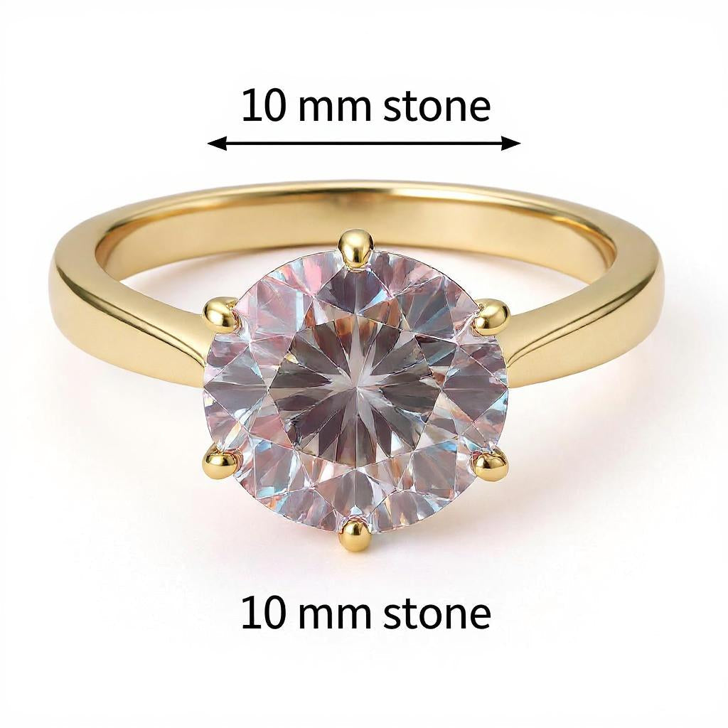 "Circle of Life" Round Portuguese Cut Ring 10mm My Crystal Companion