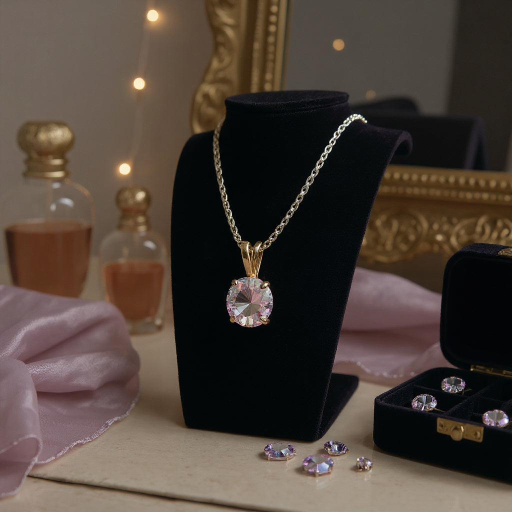 "Circle of Life" Round Portuguese Cut Pendant 15mm My Crystal Companion