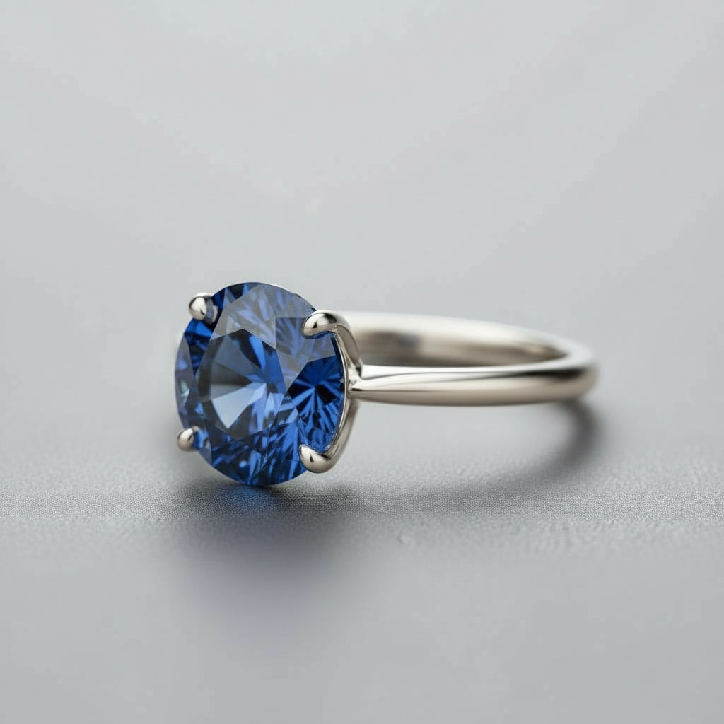 "Circle of Life" Round Portuguese Cut Ring 8MM Stone My Crystal Companion