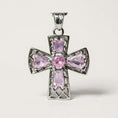 Load image into Gallery viewer, "Tranquility Cross" Pendant 5 stones, Overall size 28x22.3mm My Crystal Companion
