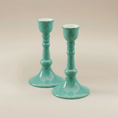 Load image into Gallery viewer, (copper)
Copper ceramic candlesticks made with ashes, handcrafted memorial artworks by Ahava Memorials symbolizing eternal light and remembrance.
