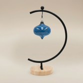 (agate blue)
Agate blue ceramic curvy retro ornament made with ashes, a handcrafted memorial art piece symbolizing calm and remembrance.