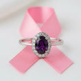 Load image into Gallery viewer, "Eternity" Oval Ring with Halo 7x5mm My Crystal Companion
