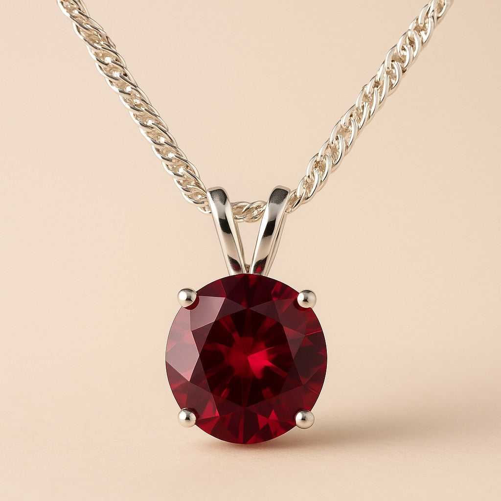 "Circle of Life" Round Portuguese Cut Pendant 8MM My Crystal Companion