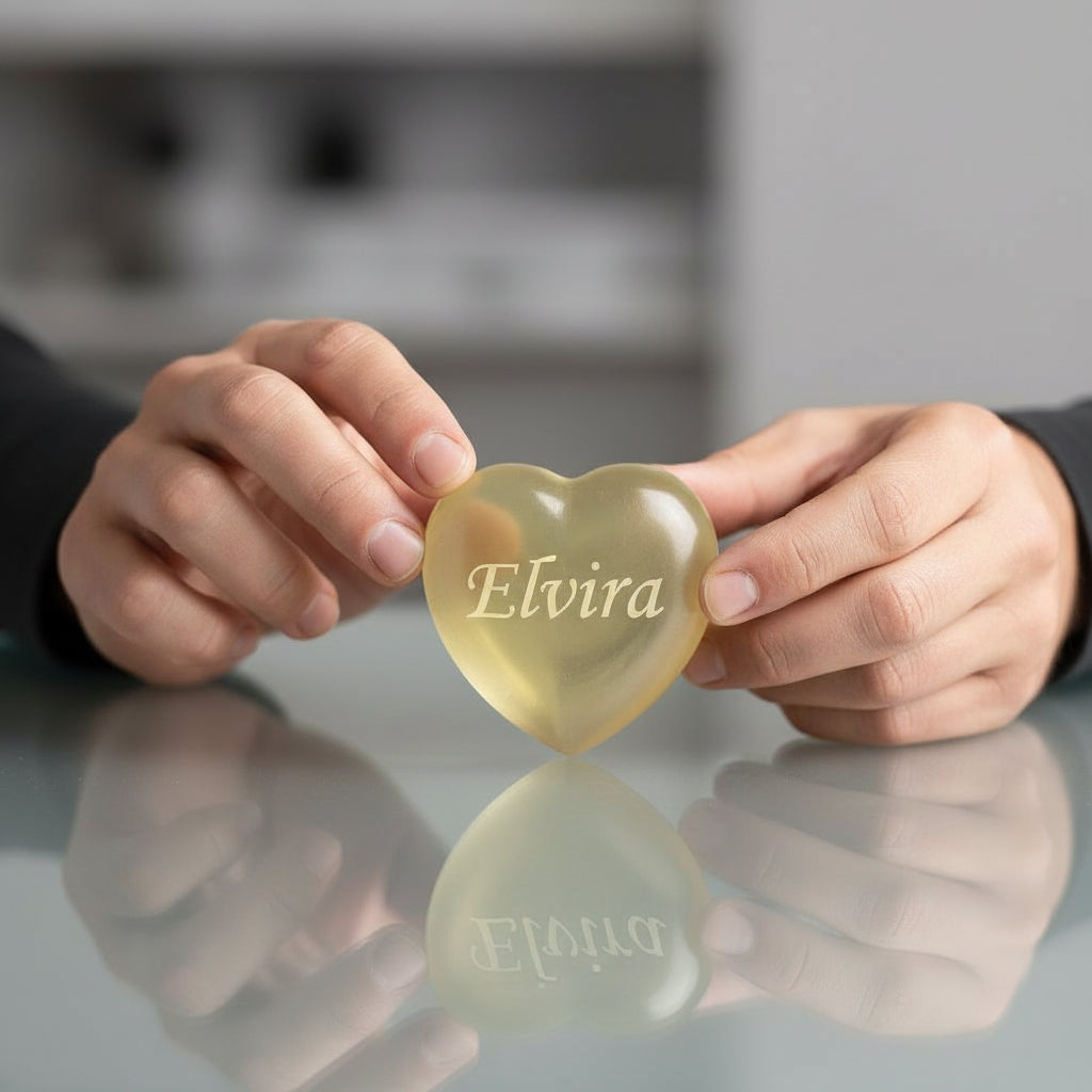 "Companion Memory" Heart  Appr. 2¾″ x 2¾″ x ¾″- 1″ Thick My Crystal Companion