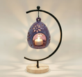Load image into Gallery viewer, (lavender)
Purple decorative lantern with a candle inside on a white background
