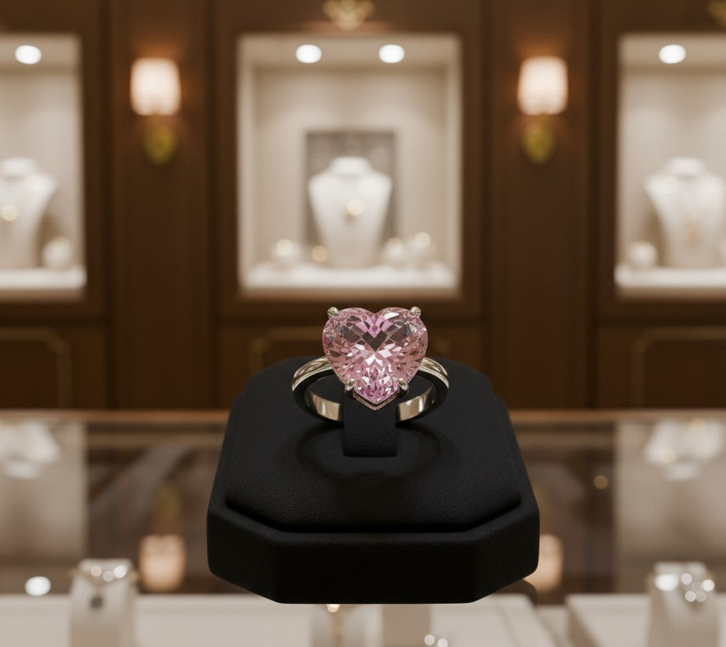 "Cherished Memories" Heart Cut Ring Large 10mm My Crystal Companion