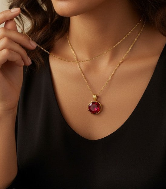 "Points of Light" Hexagon Pendant 7mm My Crystal Companion