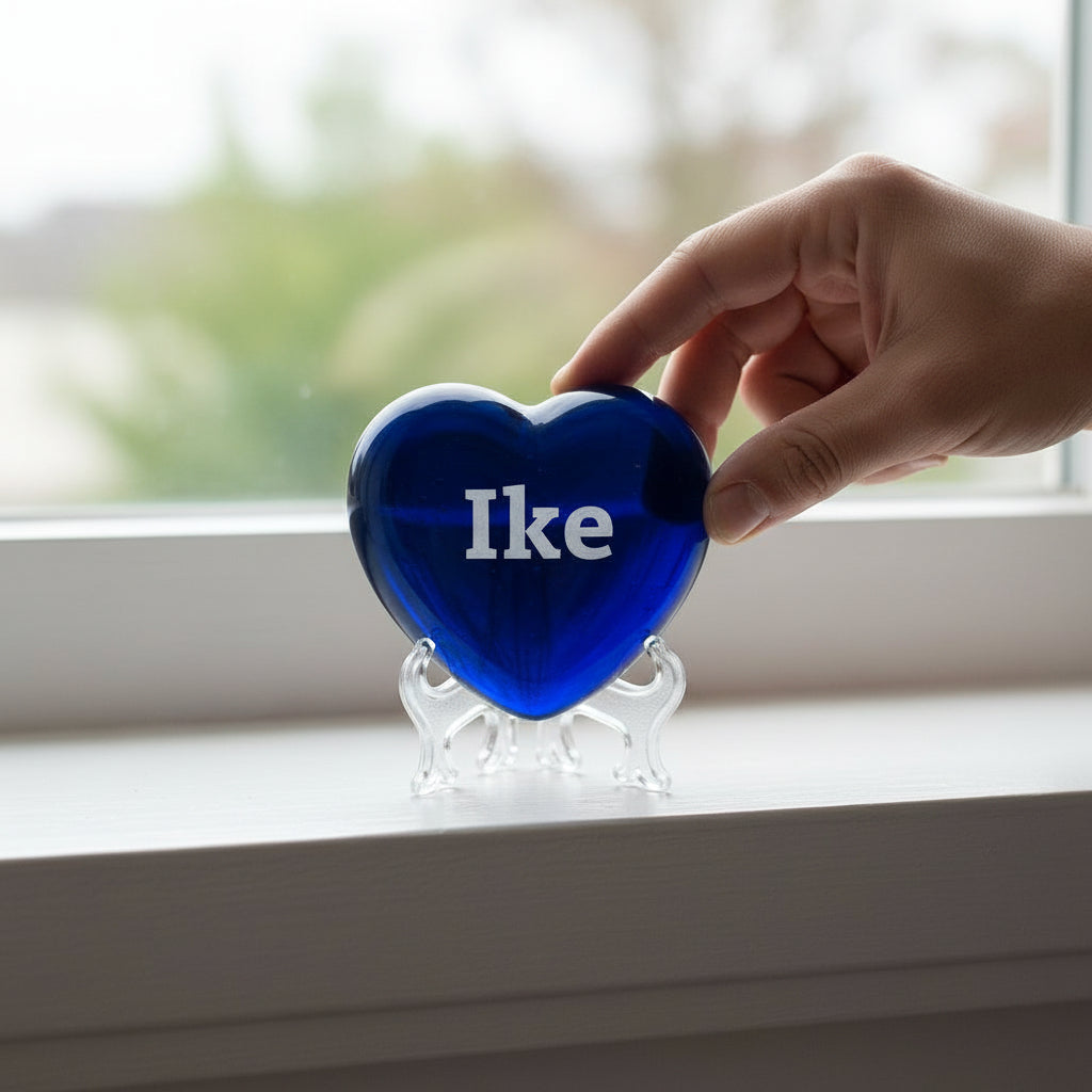 "Companion Memory" Heart  Appr. 2¾″ x 2¾″ x ¾″- 1″ Thick My Crystal Companion