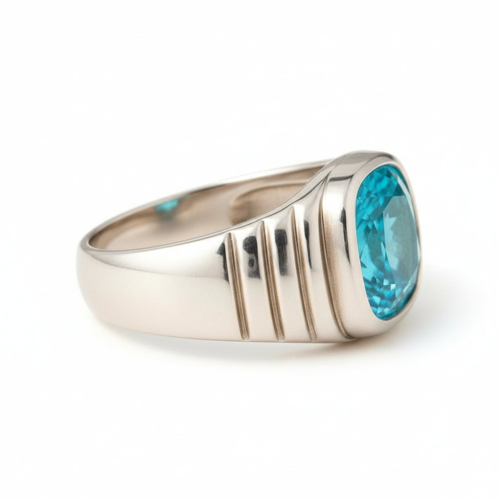 "Never Forgotten" Cushion Cut Ring (For Men) 10x11mm My Crystal Companion