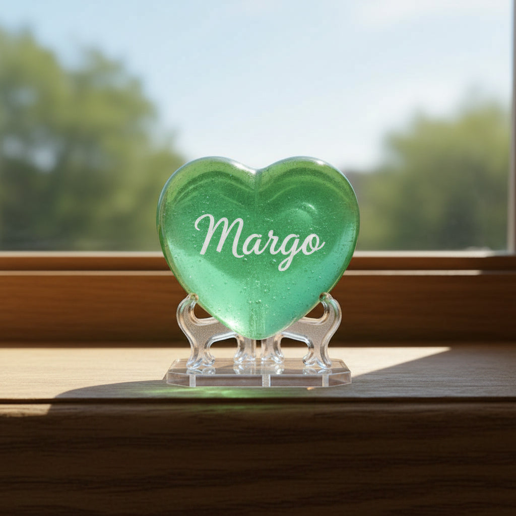 "Companion Memory" Heart  Appr. 2¾″ x 2¾″ x ¾″- 1″ Thick My Crystal Companion