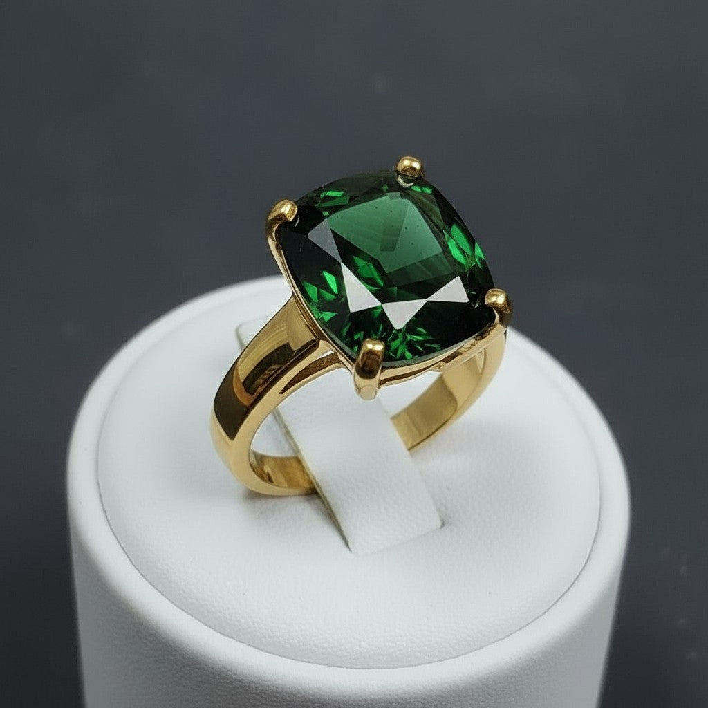 "Never Forgotten" Cushion Cut Ring Large 12x10mm My Crystal Companion