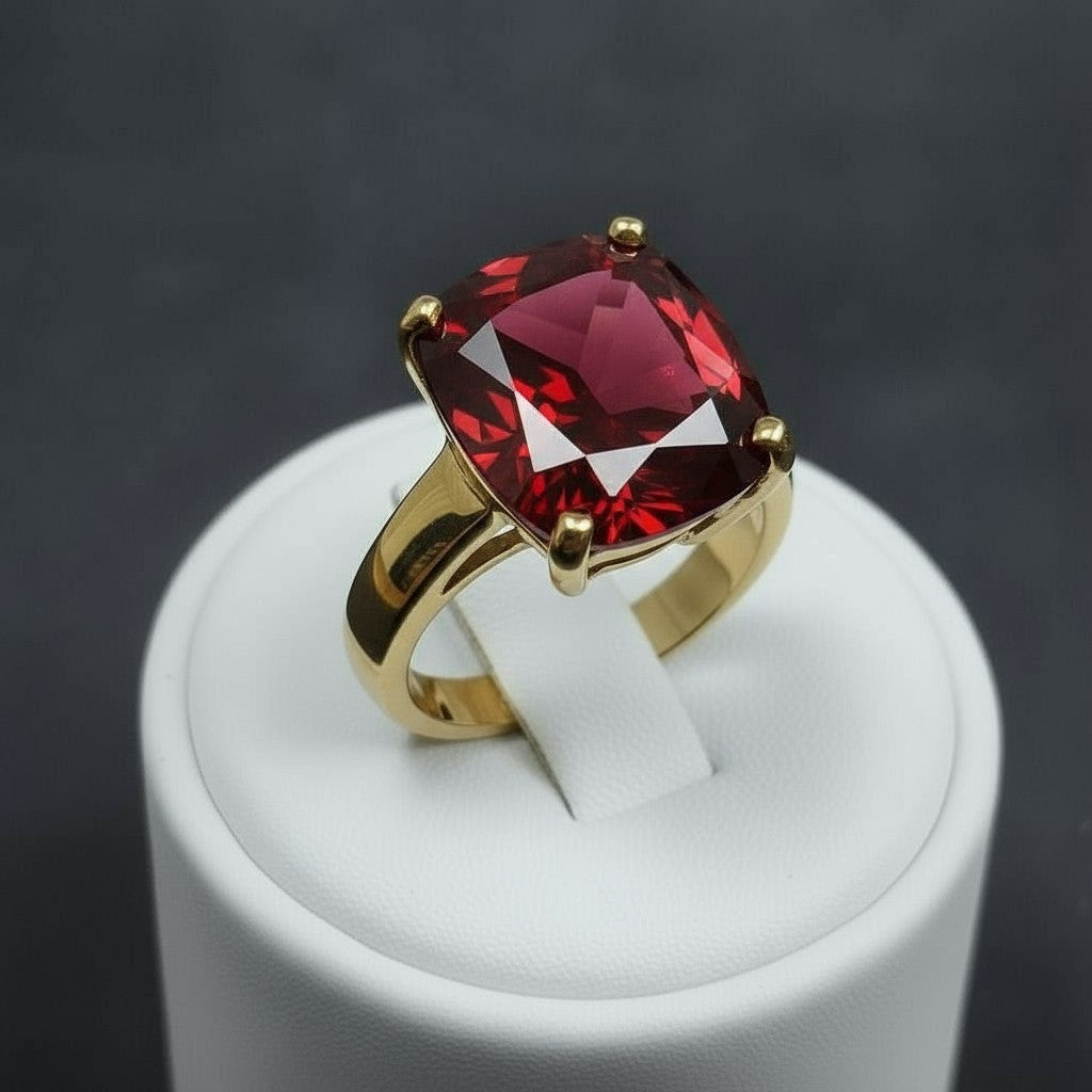 "Never Forgotten" Cushion Cut Ring Large 12x10mm My Crystal Companion