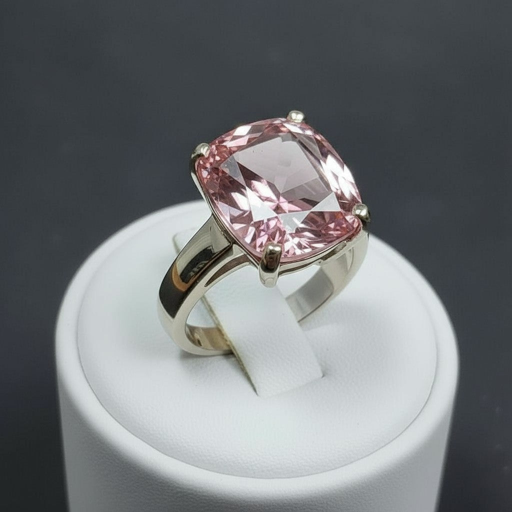 "Never Forgotten" Cushion Cut Ring Large 12x10mm My Crystal Companion