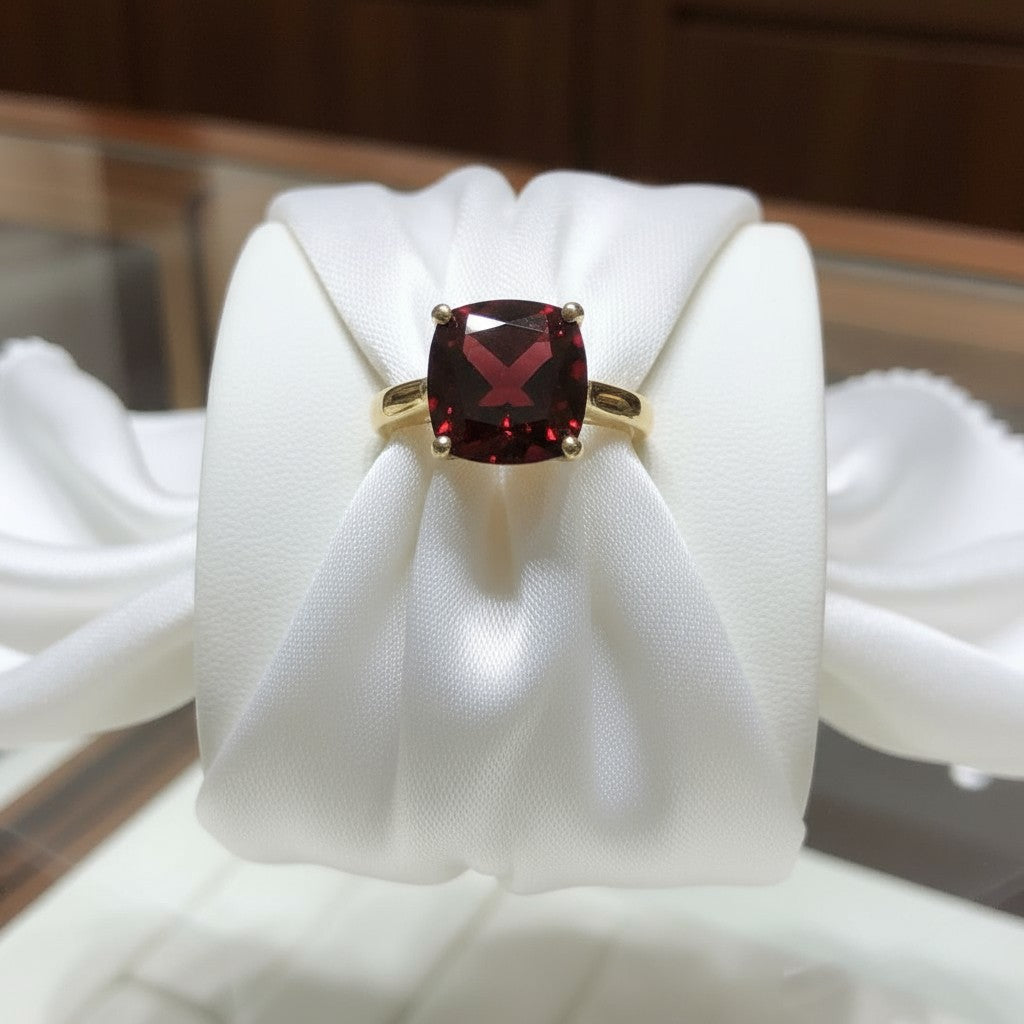 "Never Forgotten" Cushion Cut Ring Small 6x6mm My Crystal Companion