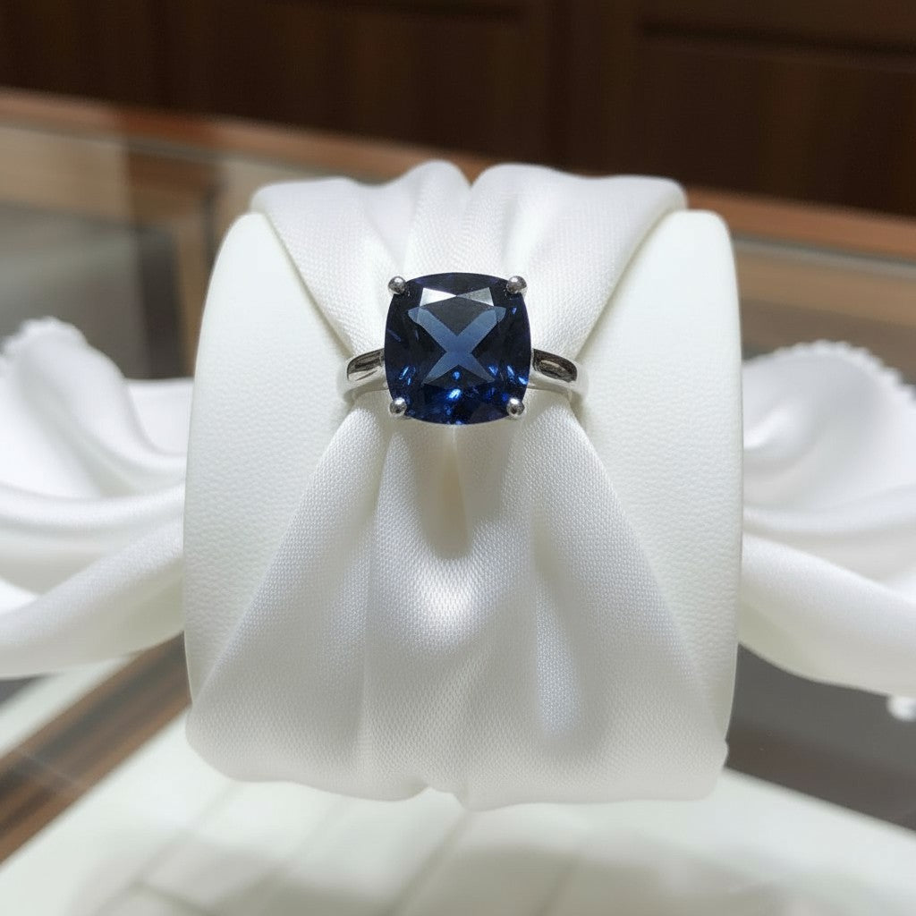 "Never Forgotten" Cushion Cut Ring Small 6x6mm My Crystal Companion