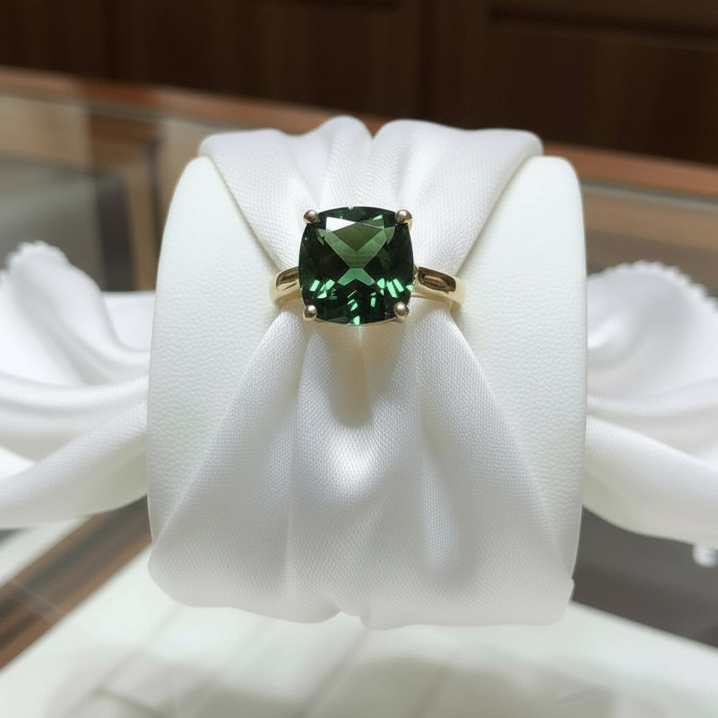 "Never Forgotten" Cushion Cut Ring Small 6x6mm My Crystal Companion