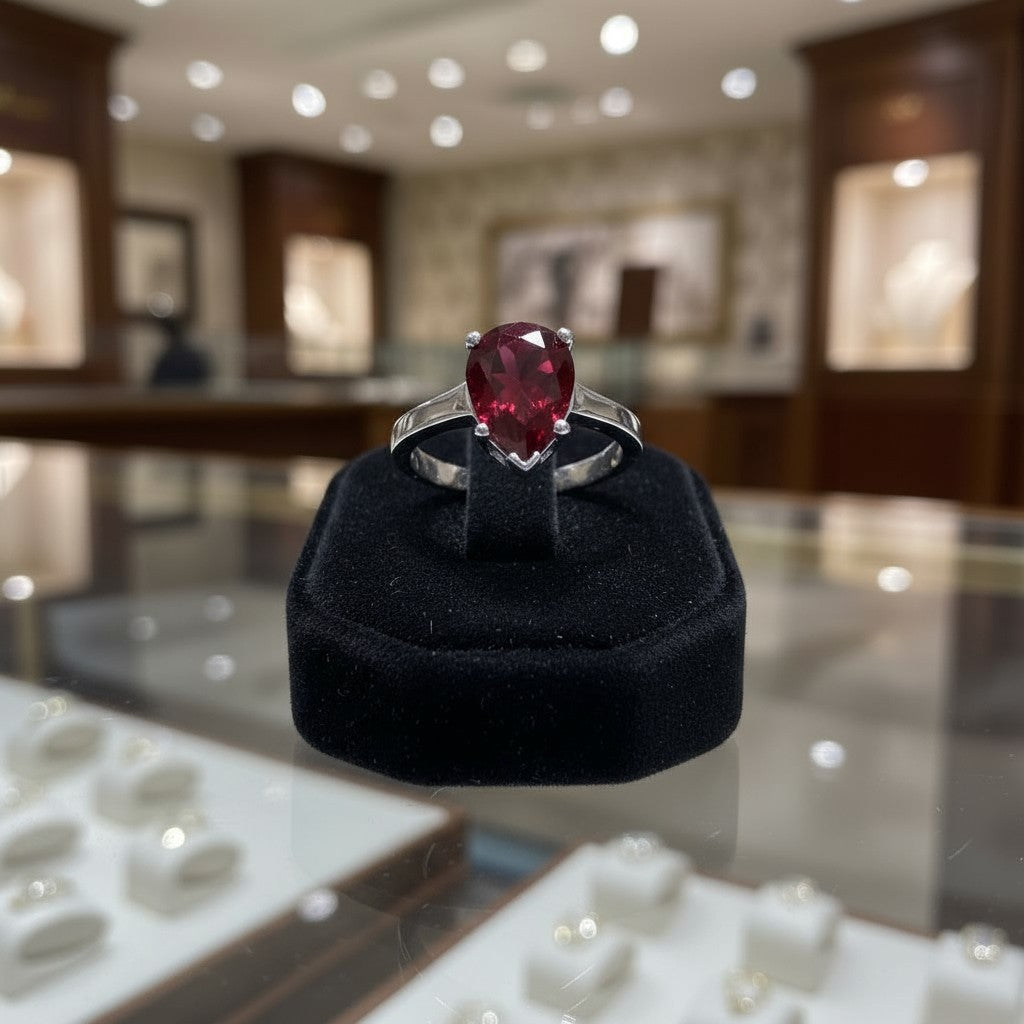 "Peaceful Memories" Pear Cut Ring 11x8mm My Crystal Companion